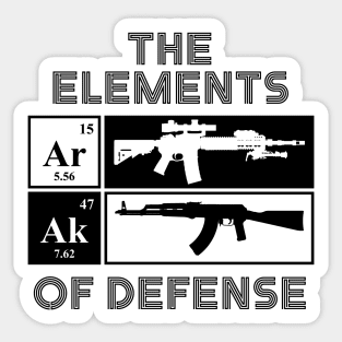 The Elements of Defense AR15 AK47 Periodic Table Sticker